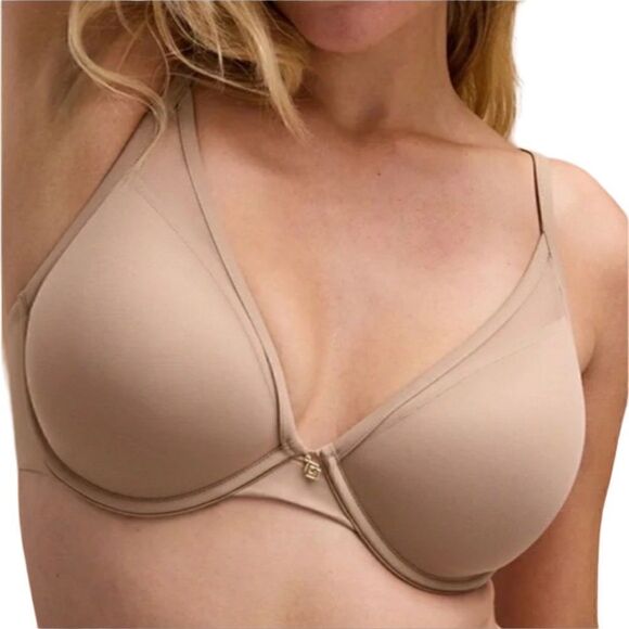 Taupe 24/7® Classic Uplift Plunge Bra 34G - Picture 1 of 10
